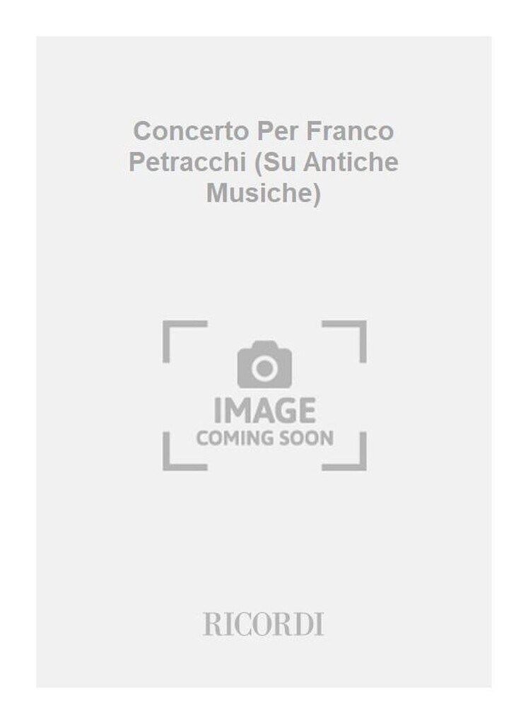 Concerto Per Franco Petracchi (Su Antiche Musiche)